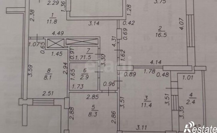 3-комн квартира проспект Альберта Камалеева, 34А,  д. 34А