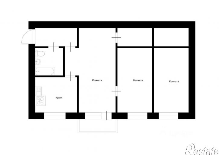 2-комн квартира Чистопольская улица, 61Б,  д. 61Б