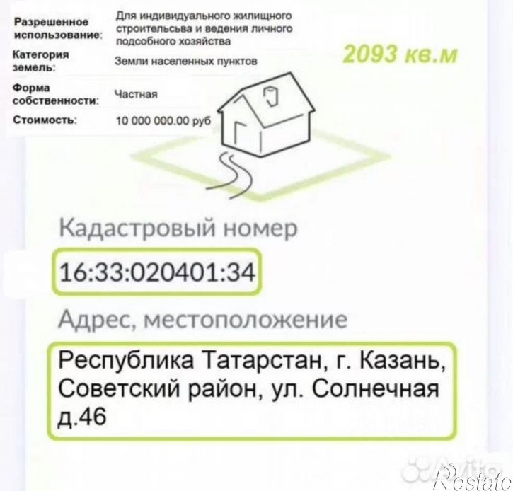 Земельный участок Анисовая улица
