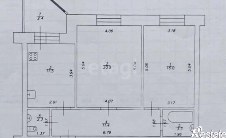 2-комн квартира Меридианная улица, 3А,  д. 3А