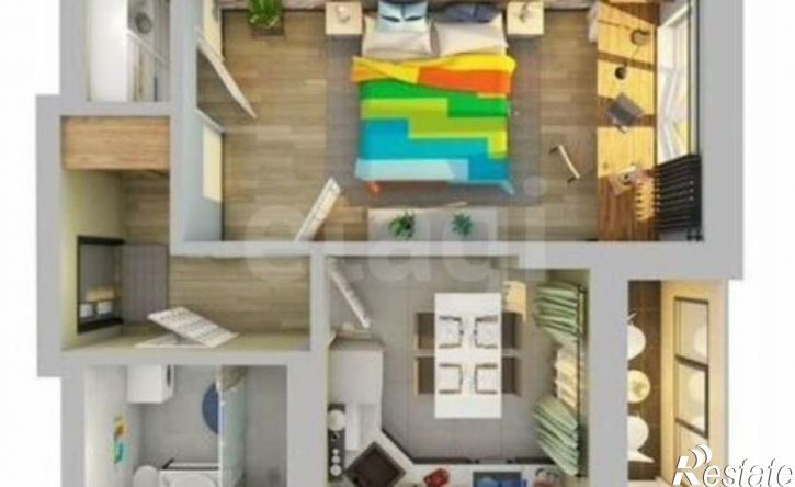 1-комн квартира улица Александра Курынова, 5 к1,  д. 5 к1