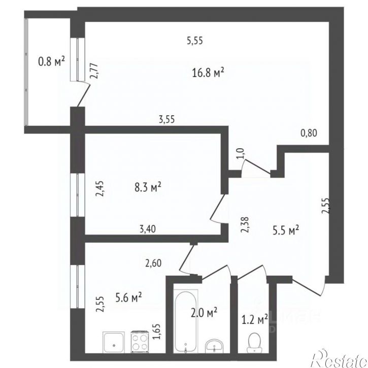2-комн квартира Маршальская улица, 25,  д. 25