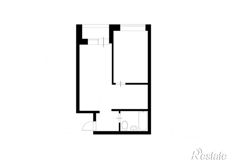 2-комн квартира ул Комиссара Габишева, 1,  д. 1