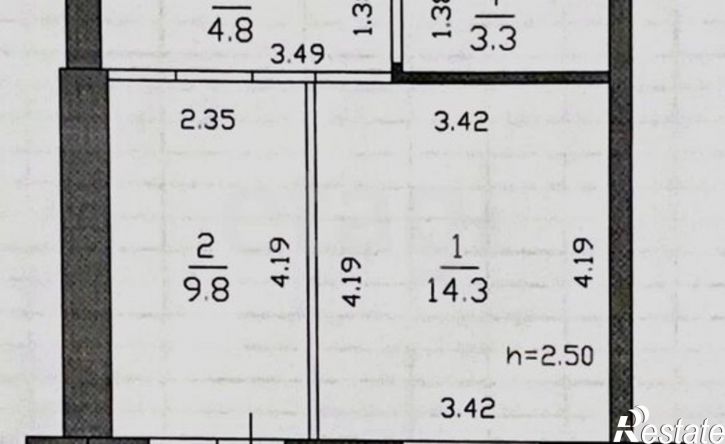 1-комн квартира улица Дмитрия Менделеева, 17,  д. 17