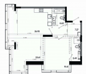 2-комн, 87 кв м, этаж 16/20 Портовая улица, 37В к2
