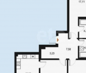 3-комн, 81 кв м, этаж 2/19 Авангардная улица, 90Б