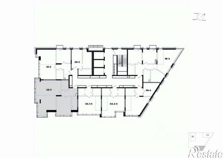 2-комн квартира в новом доме Портовая улица, 37В к2,  д. 37В к2