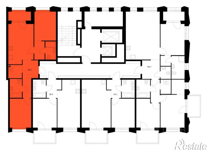 2-комн квартира в новом доме ул Дальняя, 7,  д. 7