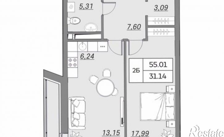 2-комн квартира улица Хади Атласи, 30,  д. 30