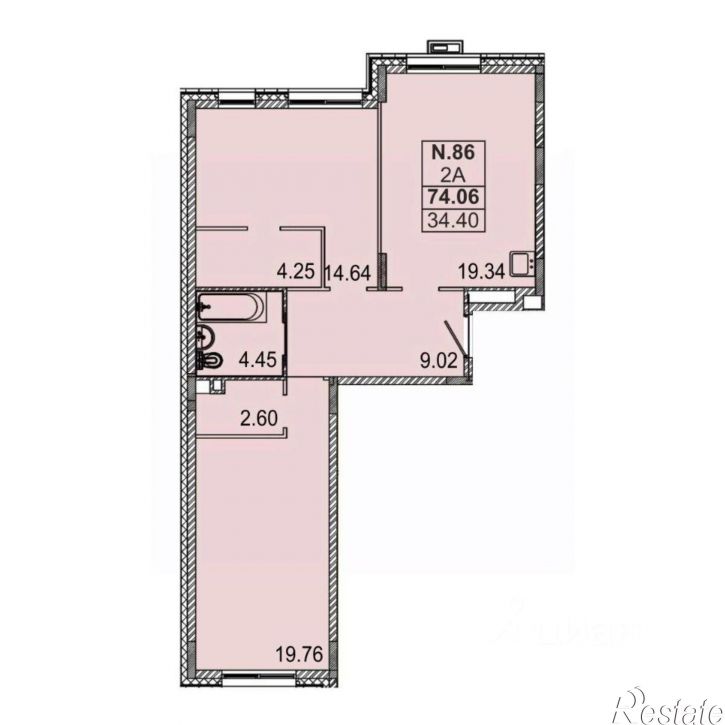2-комн квартира в новом доме