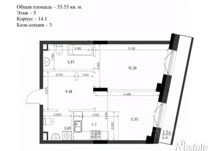2-комн квартира в новом доме ул Аскара Шейх-Али, 1 4,  д. 1 4,  к. 4
