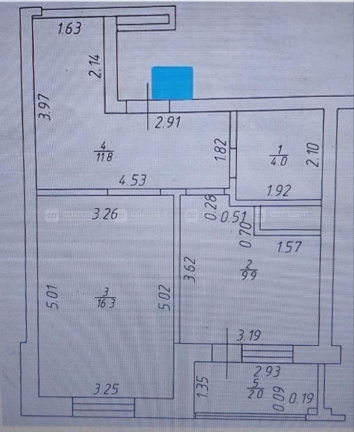 1-комн квартира ул. Аделя Кутуя, дом 110 ДК2