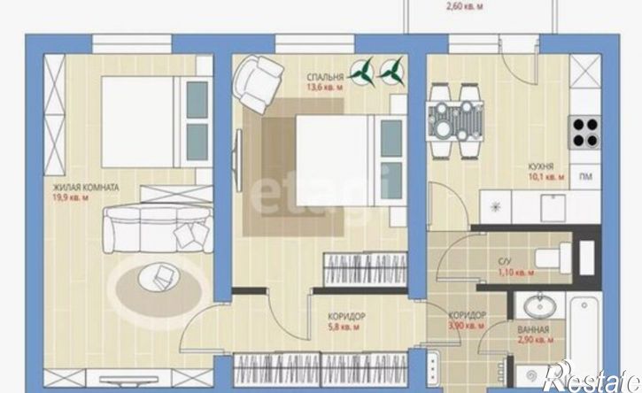 2-комн квартира проспект Ильгама Шакирова, 11А,  д. 11А