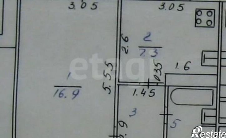1-комн квартира ул Академика Лаврентьева, 22,  д. 22