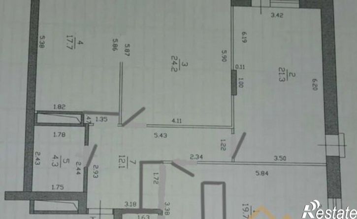 3-комн квартира улица Айвазовского, 16,  д. 16