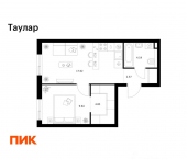 1-комн, 38 кв м, этаж 4/24 ул Хади Такташа, 135