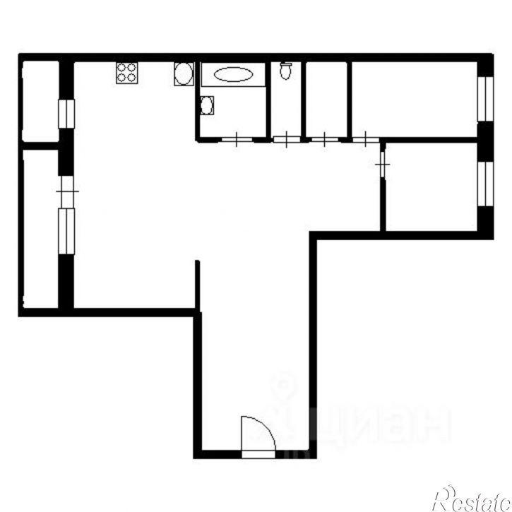 3-комн квартира ул Гарифа Ахунова, 2,  д. 2