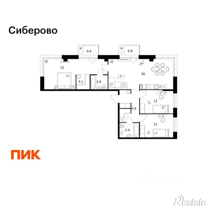 3-комн квартира в новом доме ул Халитова, 4,  д. 4