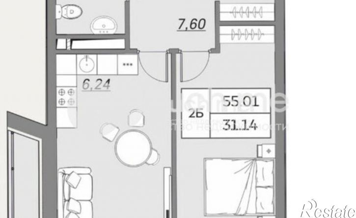 2-комн квартира ул Хади Атласи, 14,  д. 14