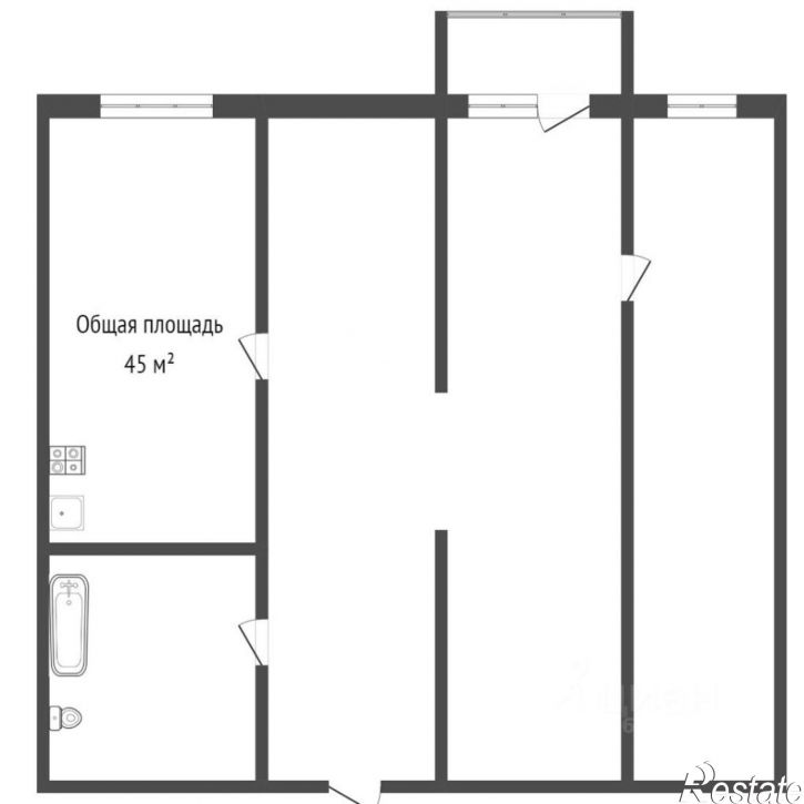 2-комн квартира улица Сабан, 1,  д. 1