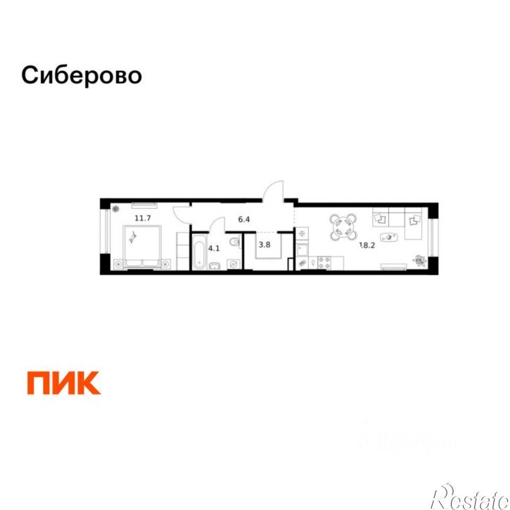 1-комн квартира в новом доме ул Халитова, 4,  д. 4
