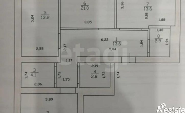 3-комн квартира ул Лазарева, 3,  д. 3