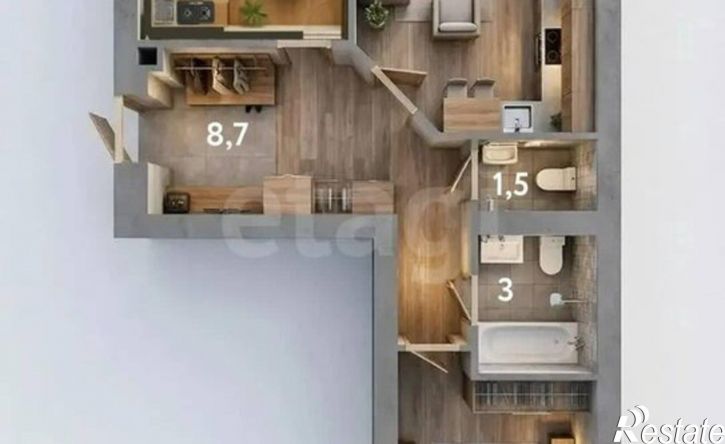 2-комн квартира Пилотская улица, 35,  д. 35