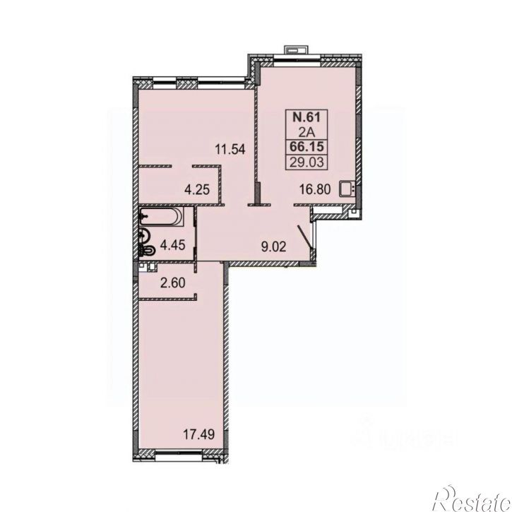 2-комн квартира в новом доме улица Генерала Ерина, 5Д,  д. 5Д