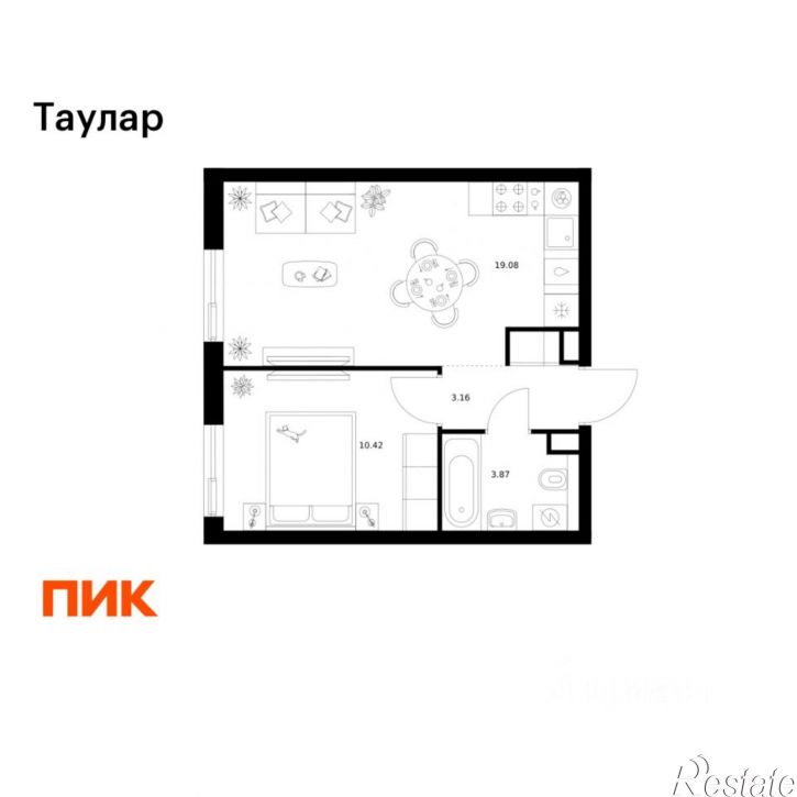 1-комн квартира в новом доме ул Хади Такташа, 135,  д. 135