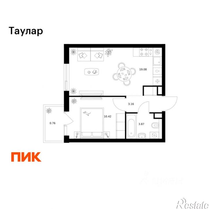 1-комн квартира в новом доме ул Хади Такташа, 135,  д. 135
