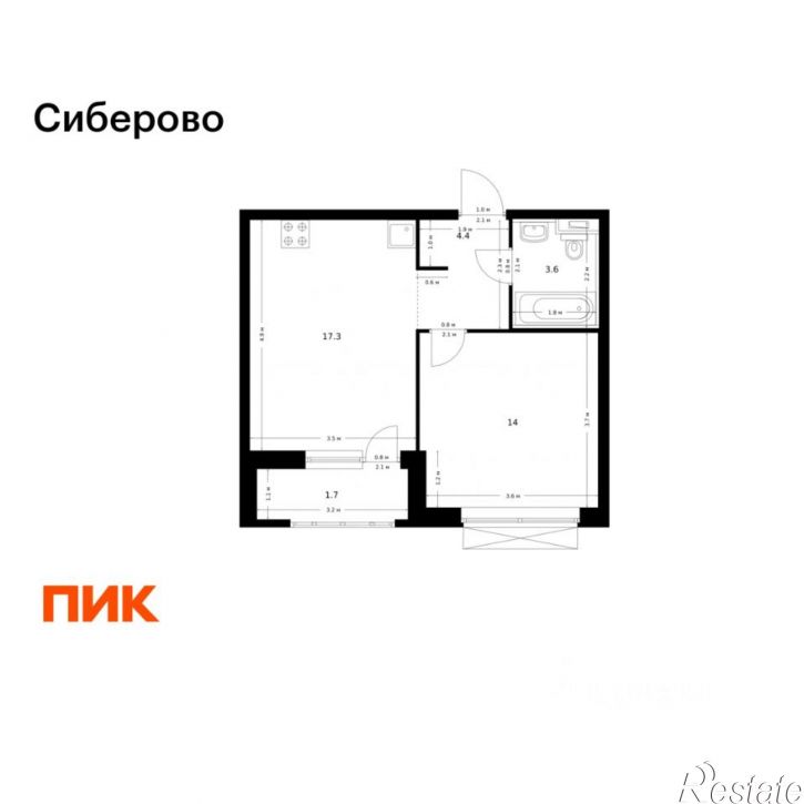1-комн квартира в новом доме проезд Владимира Шнеппа, 5 к2,  д. 5 к2