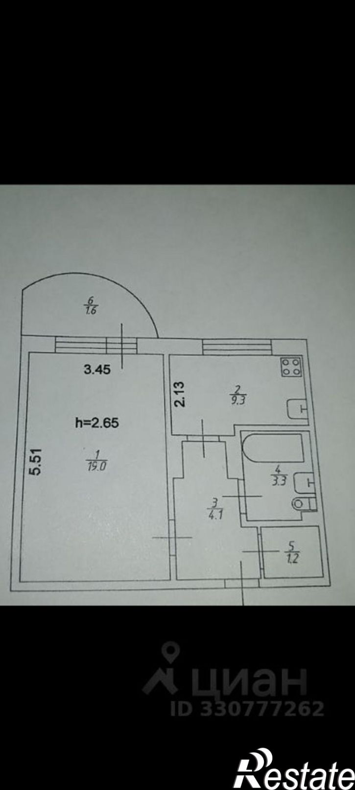 1-комн квартира ул Меридианная, 20,  д. 20