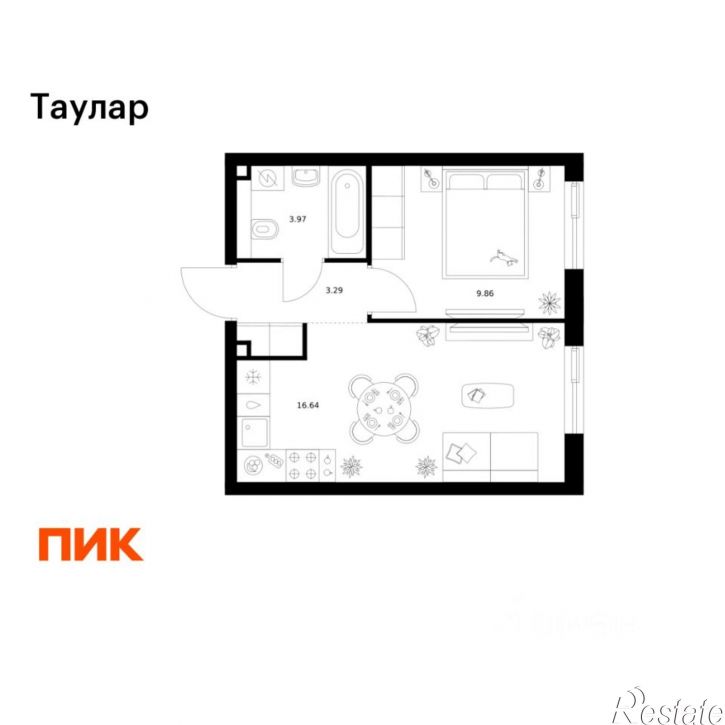 1-комн квартира в новом доме улица Хади Такташа, 131,  д. 131