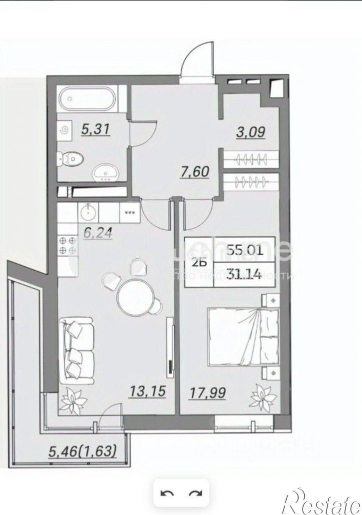 2-комн квартира ул Хади Атласи, 28,  д. 28