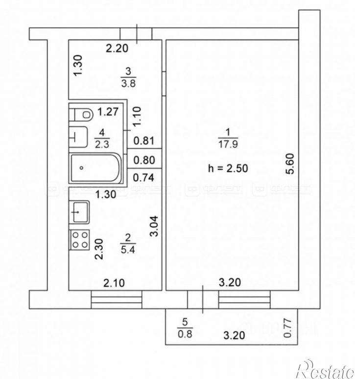 1-комн квартира ул Молодежная, 14А,  д. 14А