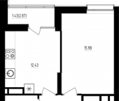 2-комн, 58 кв м, этаж 6/19 ул Мансура Хасанова, 5