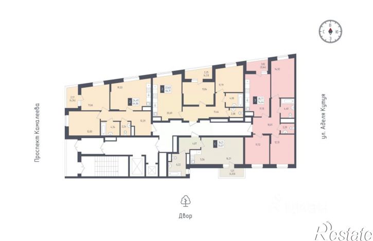 3-комн квартира в новом доме ул Аделя Кутуя, 133,  д. 133