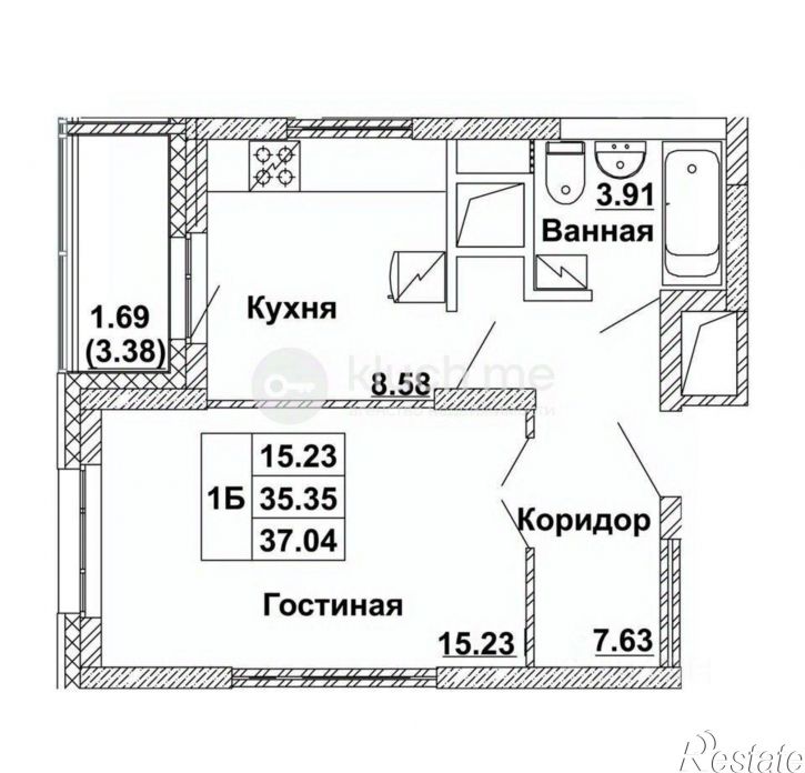 1-комн квартира ул Габдуллы Кариева, 4А 2,  д. 4А 2,  к. 2