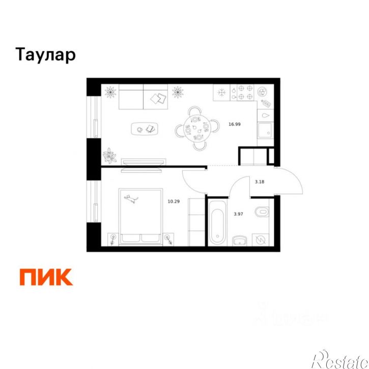 1-комн квартира в новом доме ул Хади Такташа, 135,  д. 135