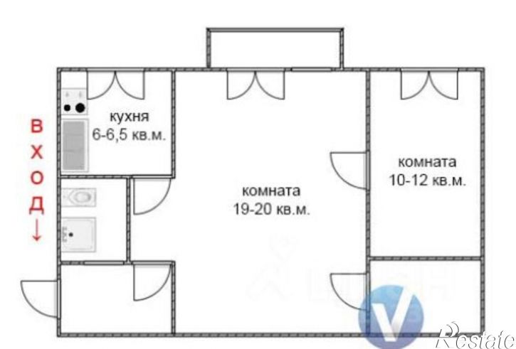 2-комн квартира улица Академика Кирпичникова, 19,  д. 19