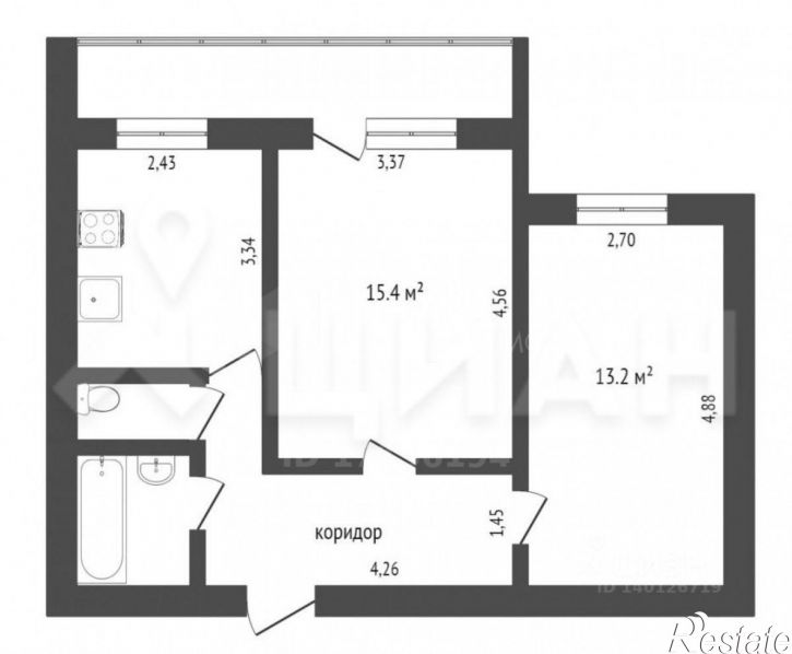 2-комн квартира ул Чистопольская, 5,  д. 5