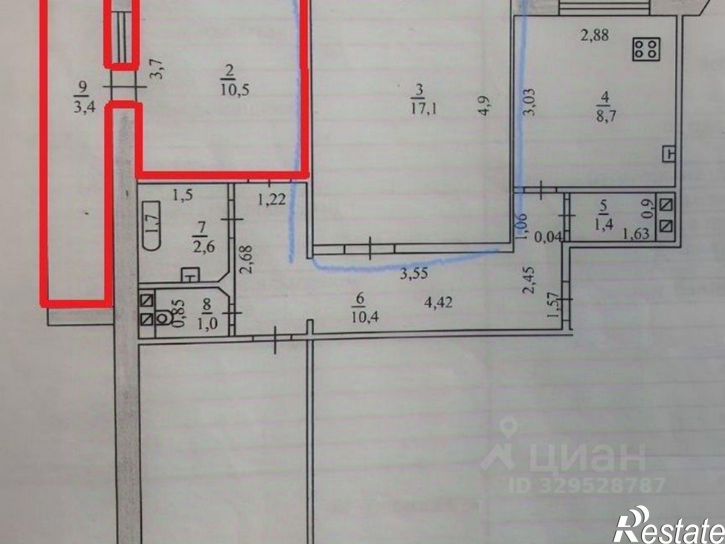 Комната улица Липатова, 17А,  д. 17А