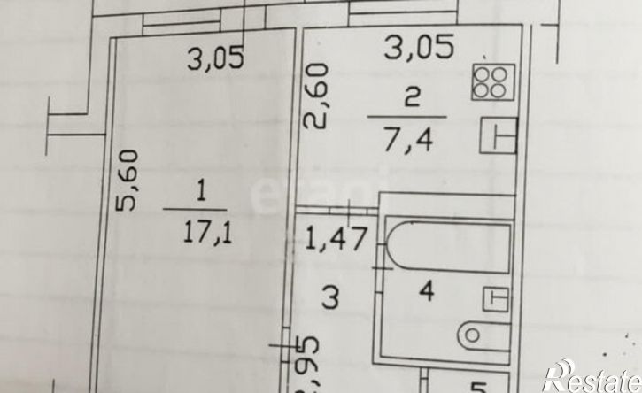 1-комн квартира проспект Ямашева, 54 к3,  д. 54 к3