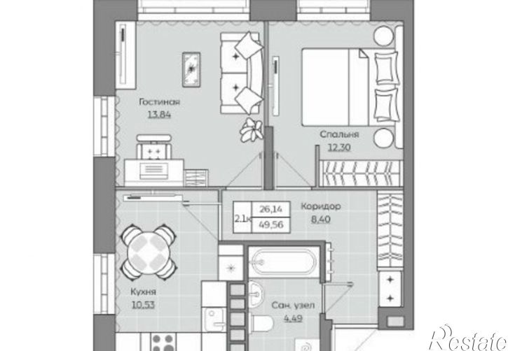 2-комн квартира улица Ярышлар, 8,  д. 8