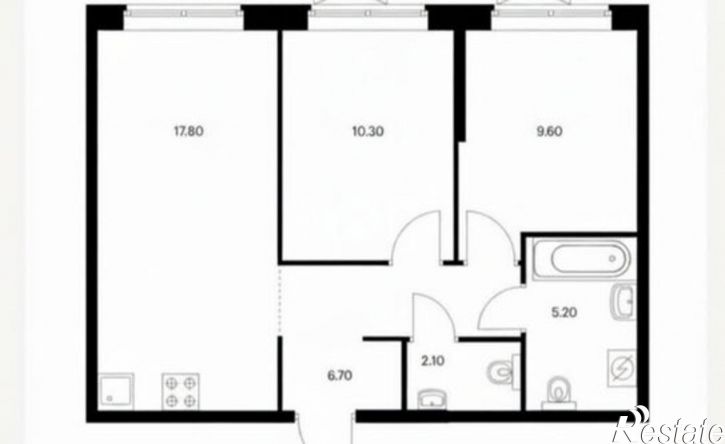 2-комн квартира улица Анаса Тазетдинова, 7 к7,  д. 7 к7