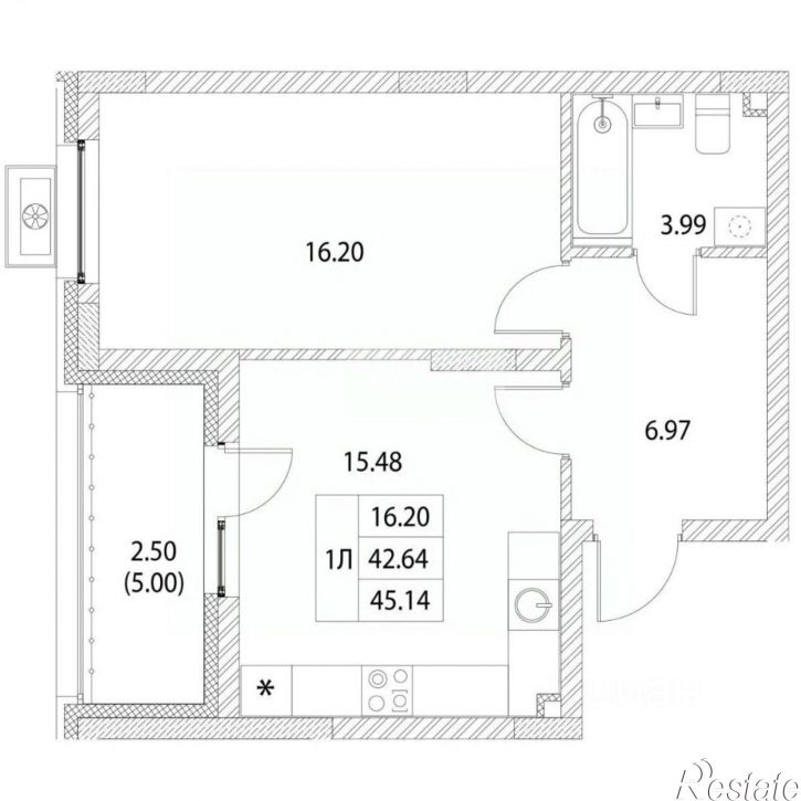1-комн квартира улица Ярдем, 3,  д. 3