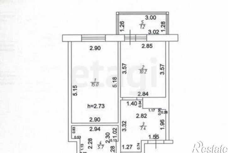 1-комн квартира проспект Альберта Камалеева, 34,  д. 34