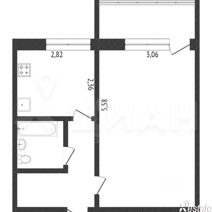 1-комн квартира 2-я Юго-Западная улица, 35,  д. 35