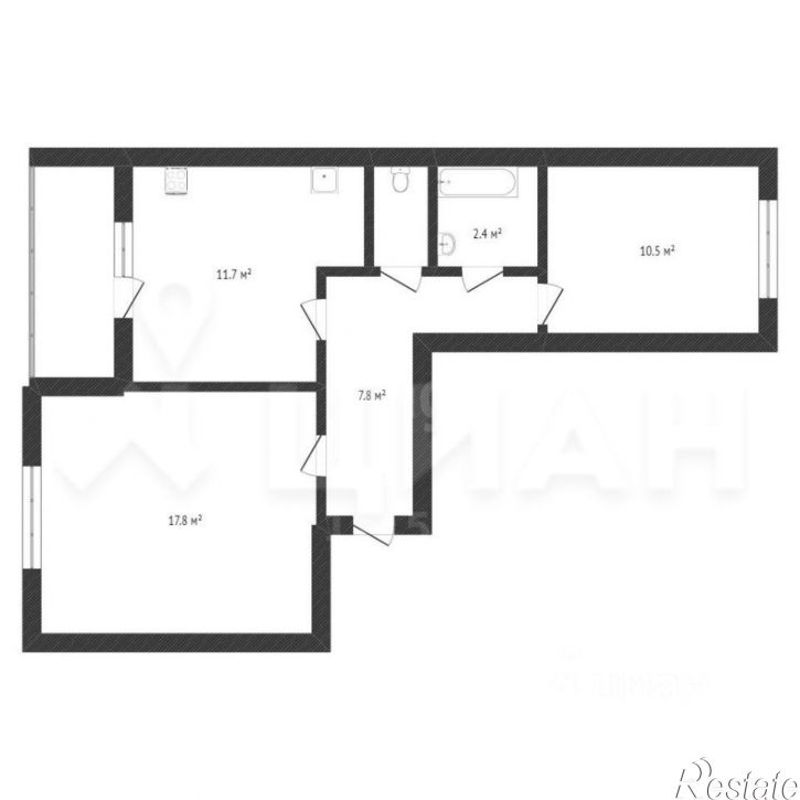 2-комн квартира улица Масгута Латыпова, 36,  д. 36