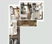 3-комн, 93 кв м, этаж 4/5 улица Генерала Ерина, 5Д